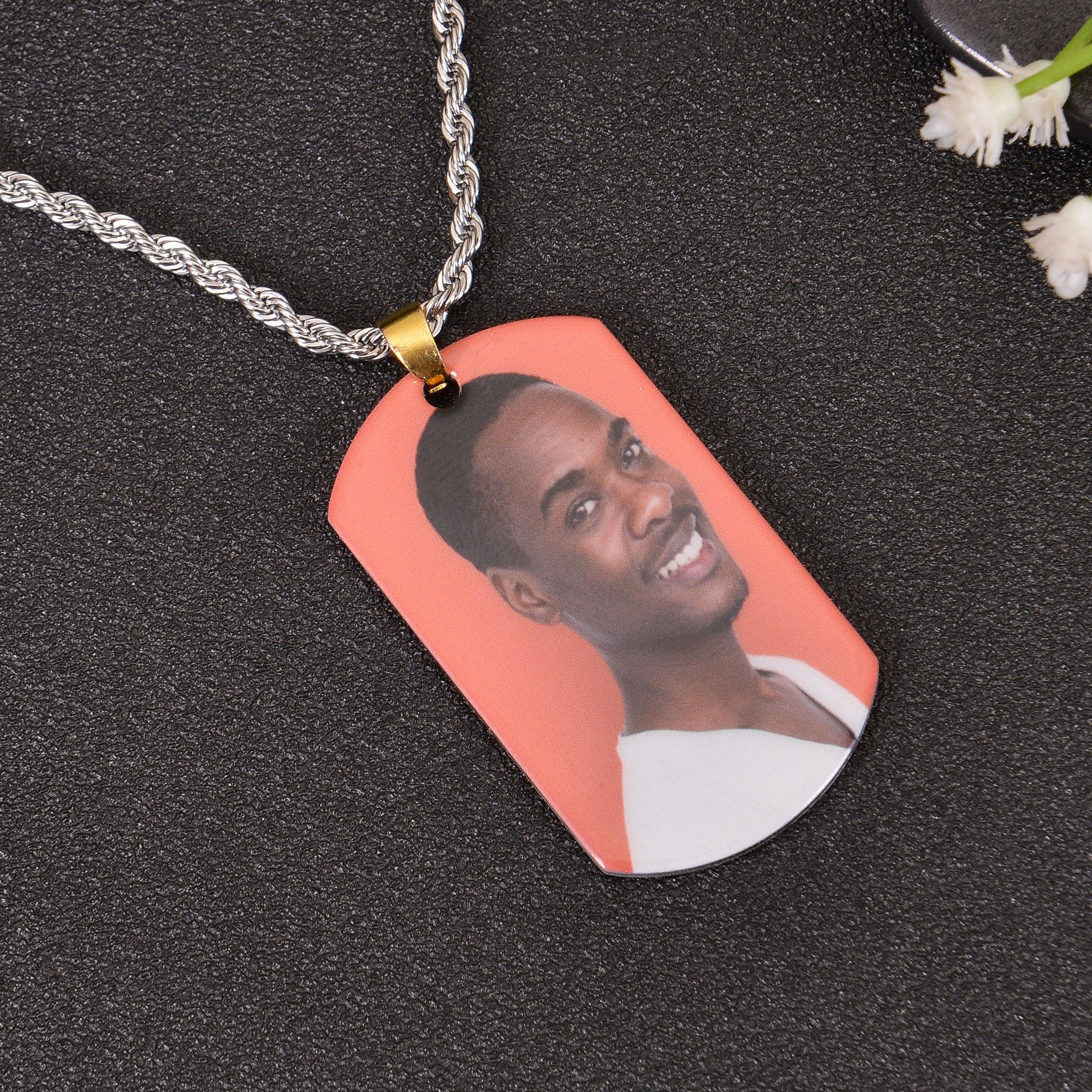 Custom Military Style Colorful Photo Necklace - Image 10