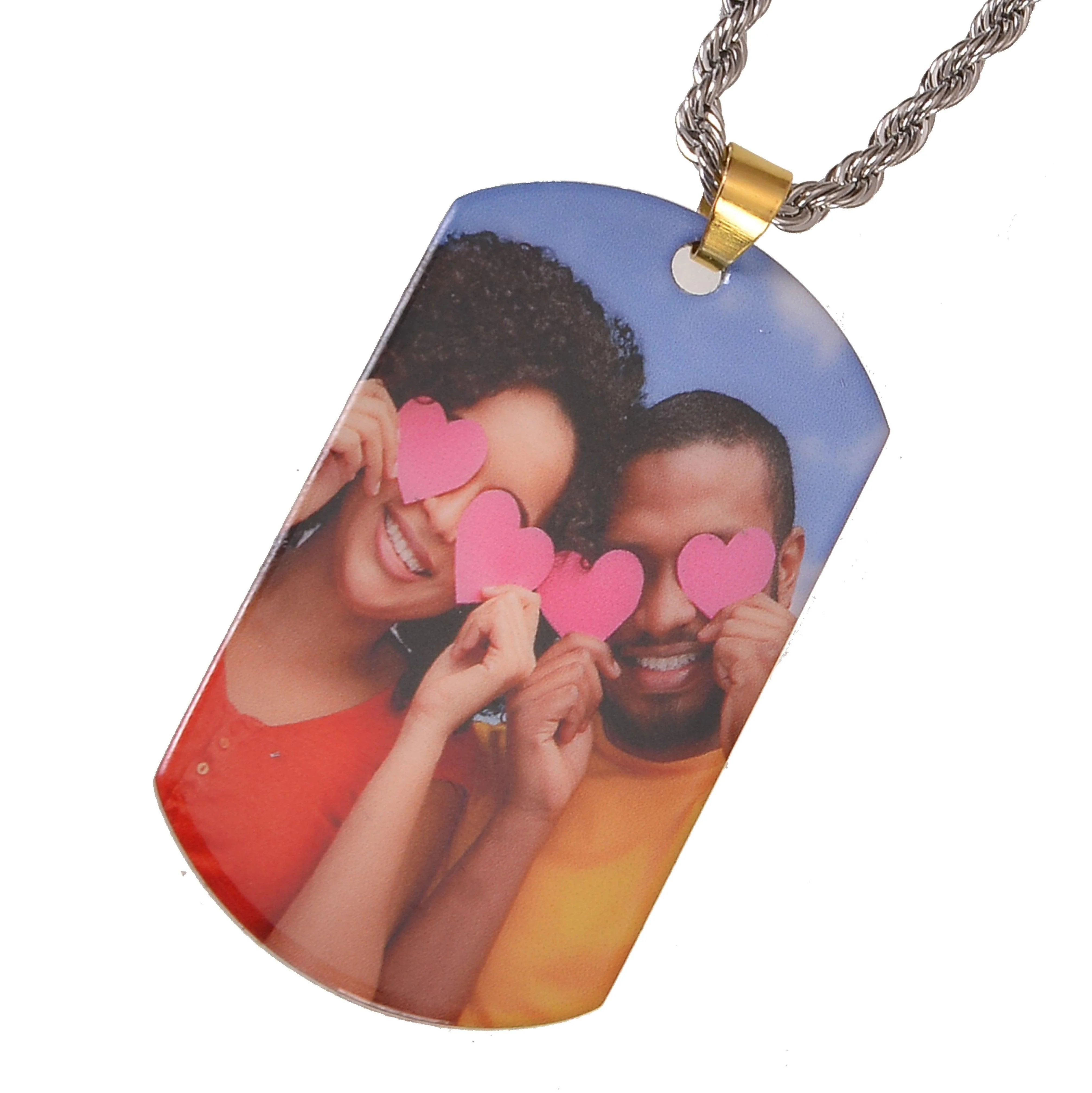 Custom Military Style Colorful Photo Necklace - Image 4
