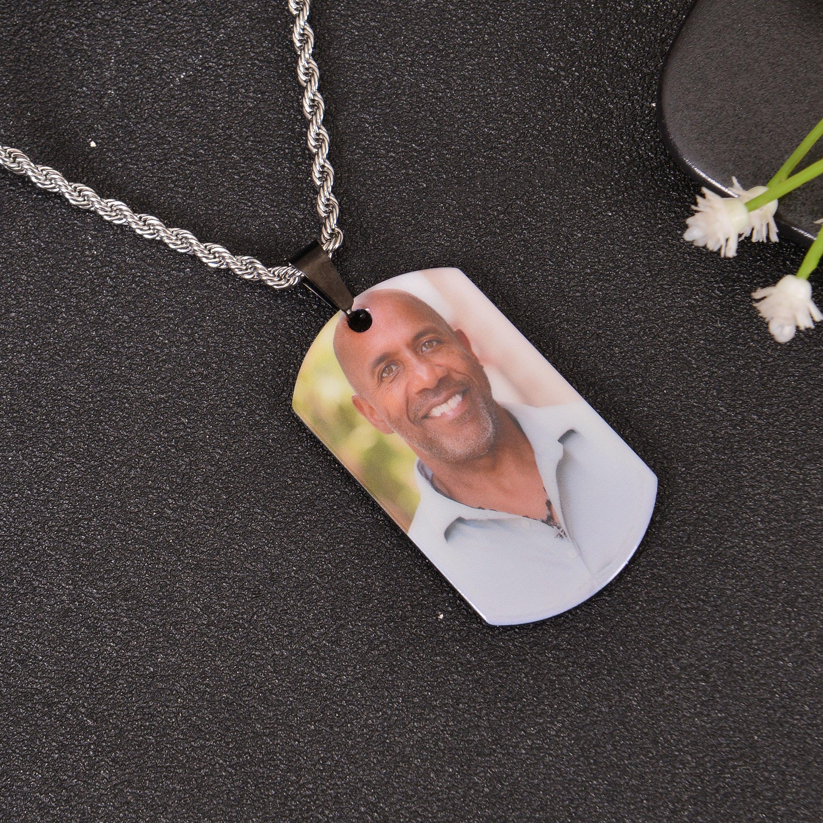 Custom Military Style Colorful Photo Necklace - Image 9
