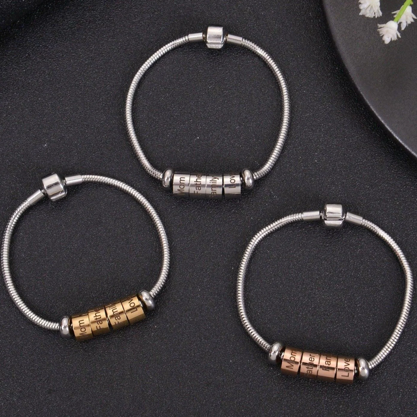 Multiple Name Family Bracelet in Multiple Fonts - Image 4