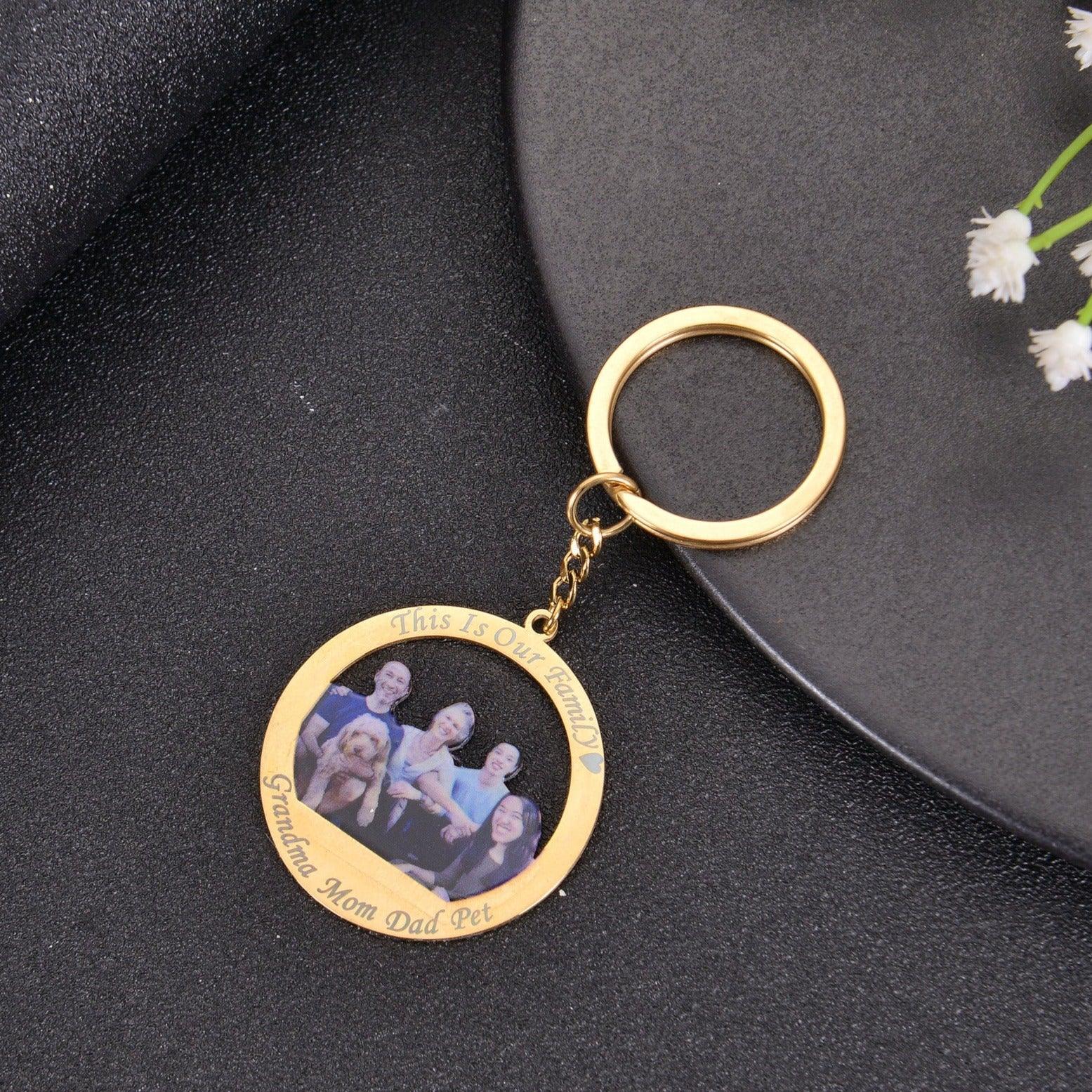 Personalized Family Photo Keychain - Image 4