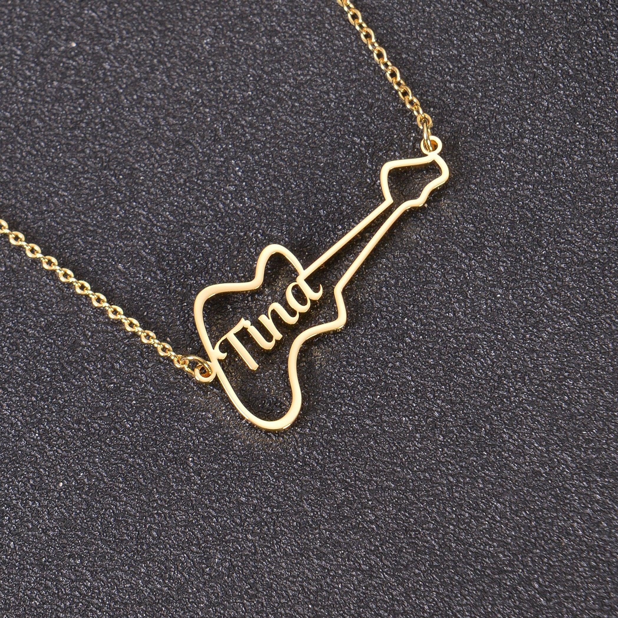 Personalized Guitar Name Necklace - Image 6