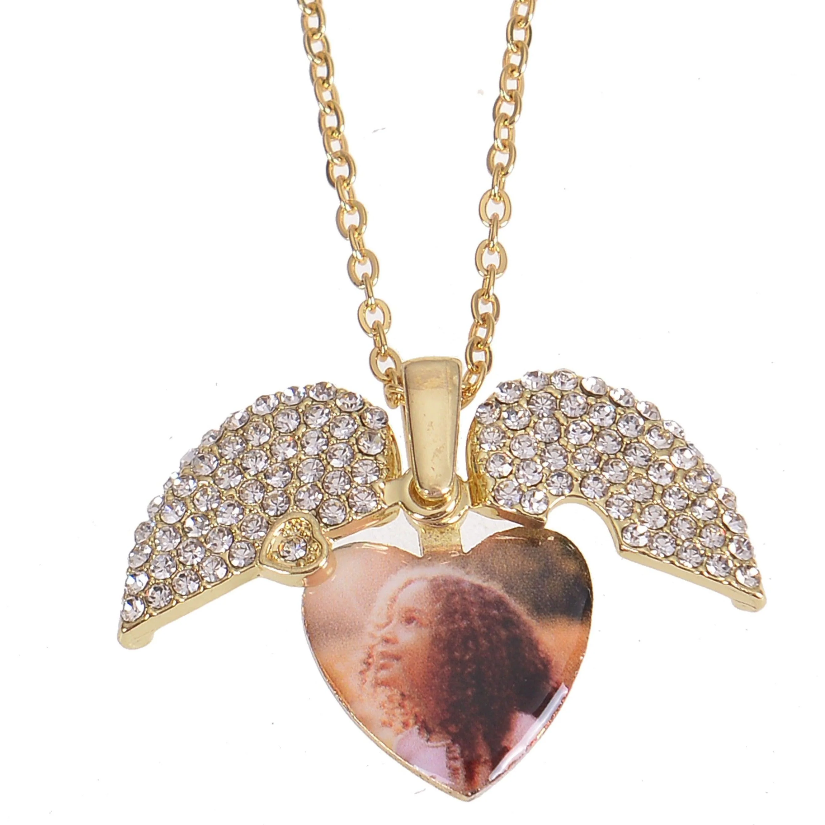 Diamond Studded Heart Openable Photo Necklace - Image 6