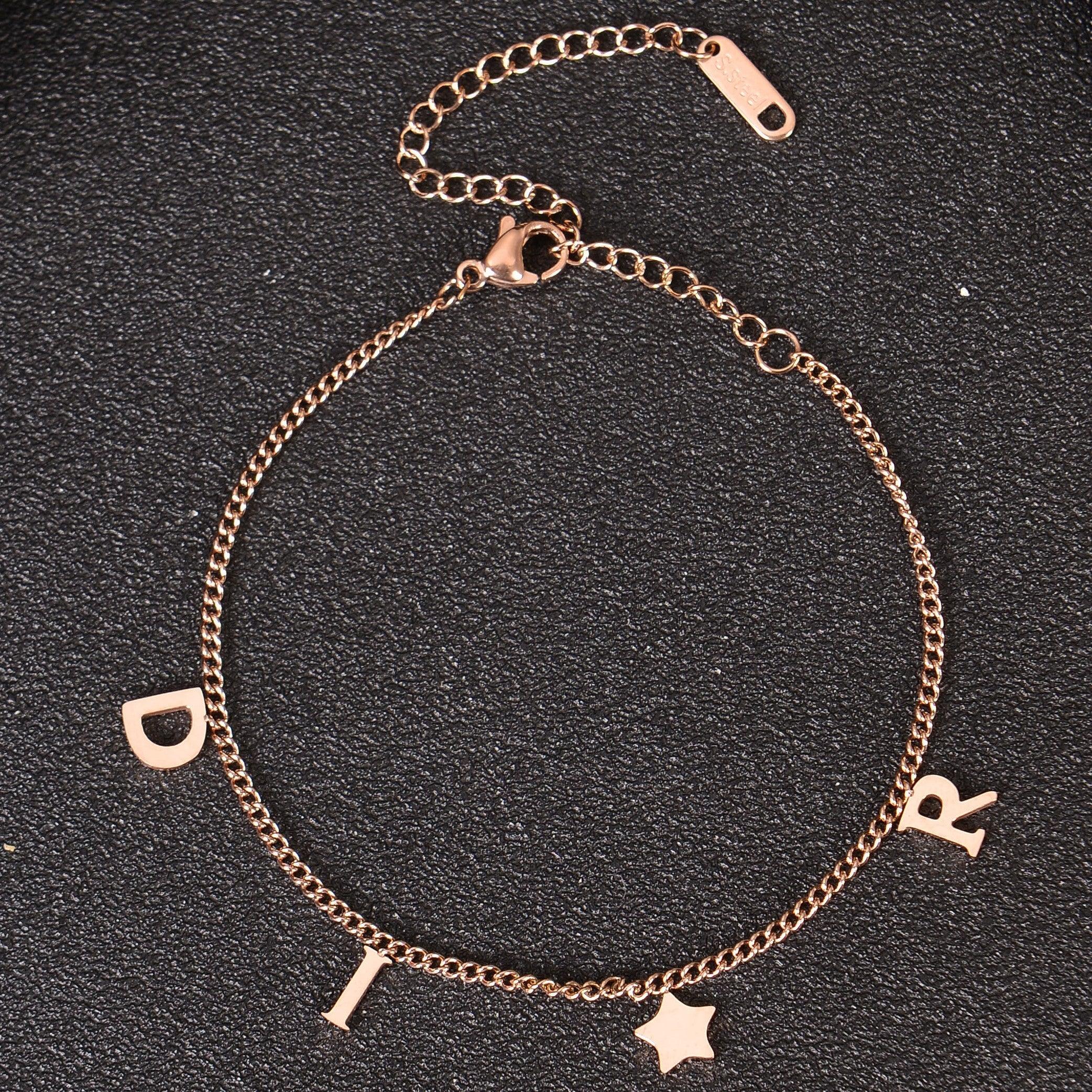 Personalized Letter Name Anklet - Image 4
