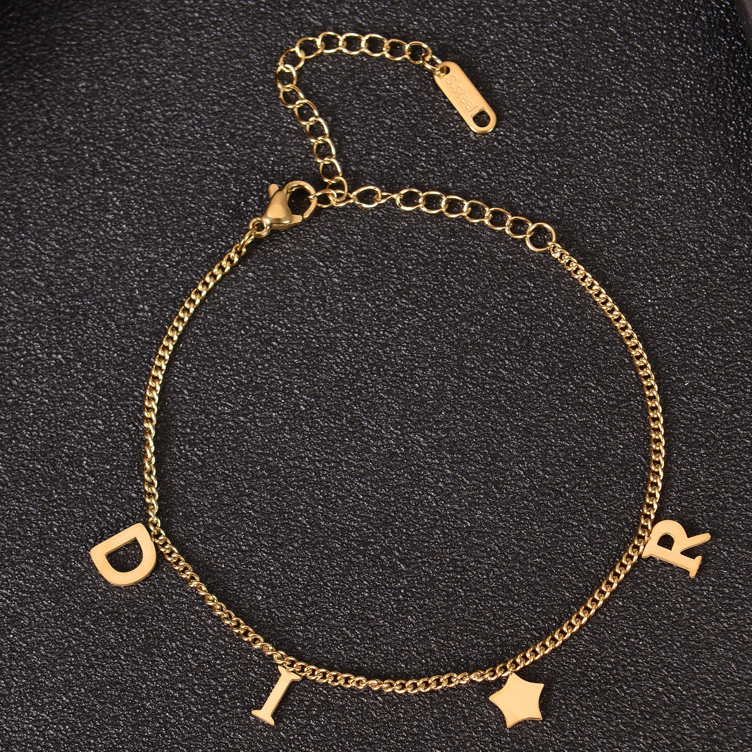 Personalized Letter Name Anklet - Image 5