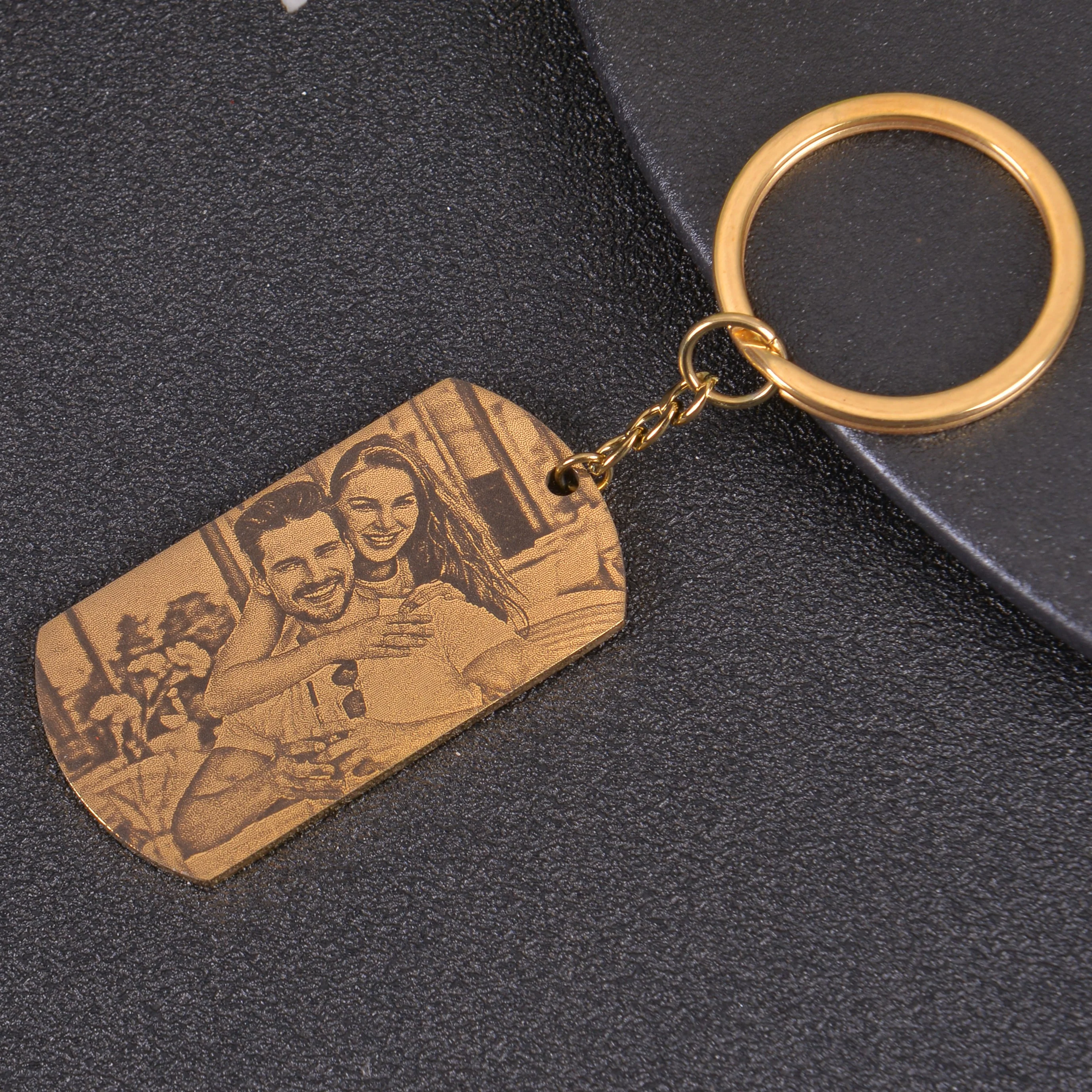 Personalized Military Style Photo Keychain - Image 4
