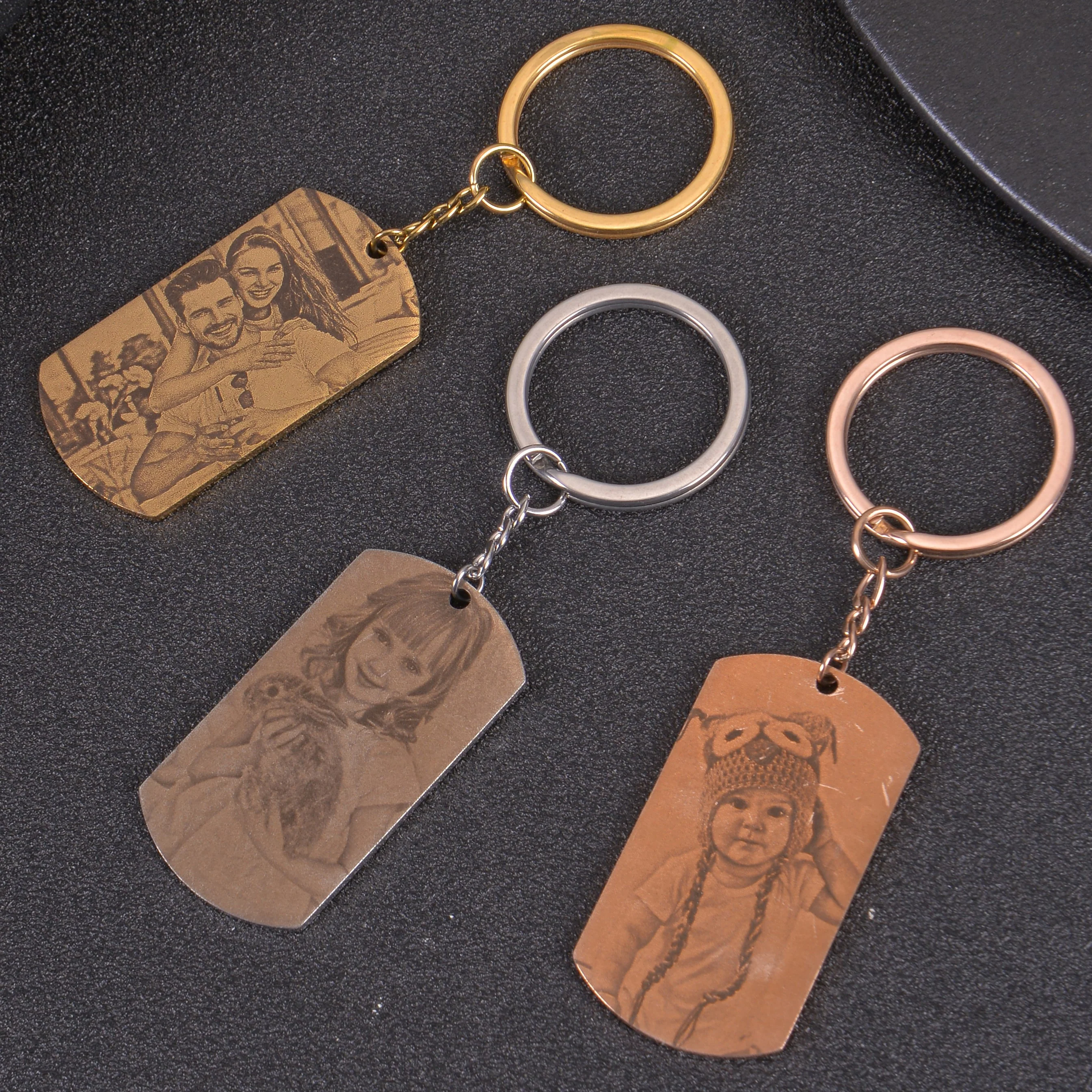 Personalized Military Style Photo Keychain - Image 5