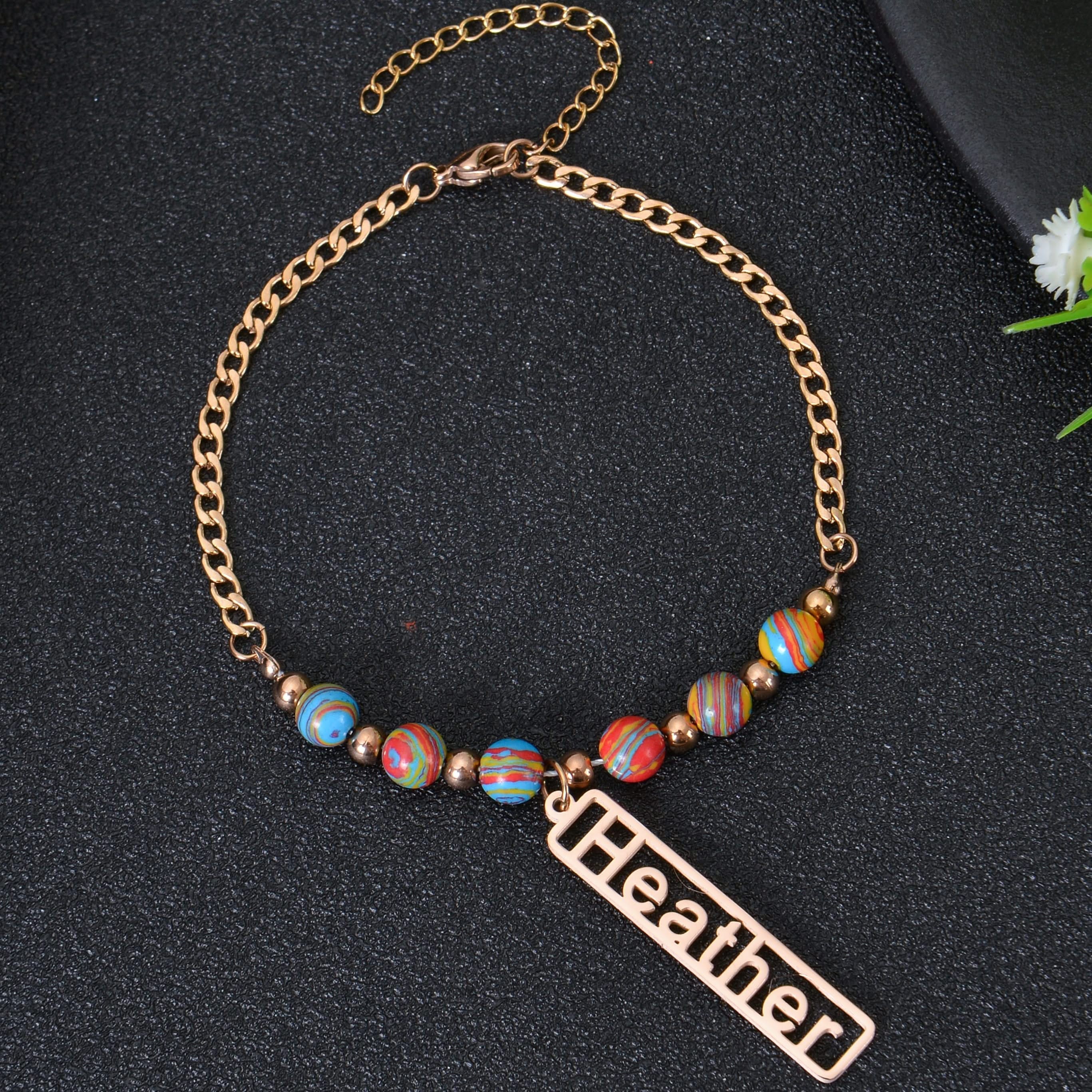 Personalized Multiple Name Bead Bracelet - Image 3