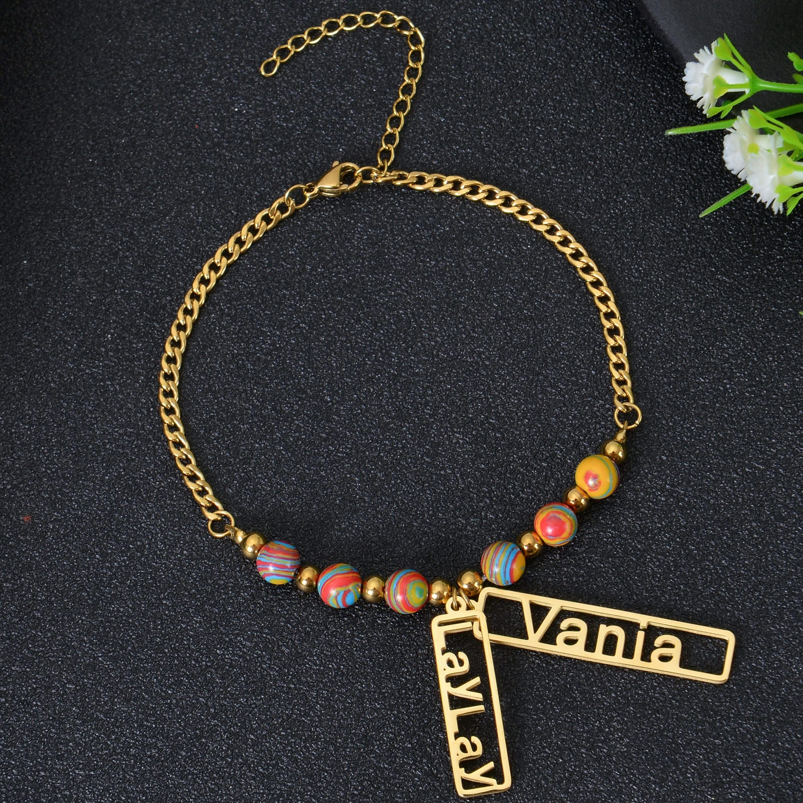 Personalized Multiple Name Bead Bracelet - Image 4