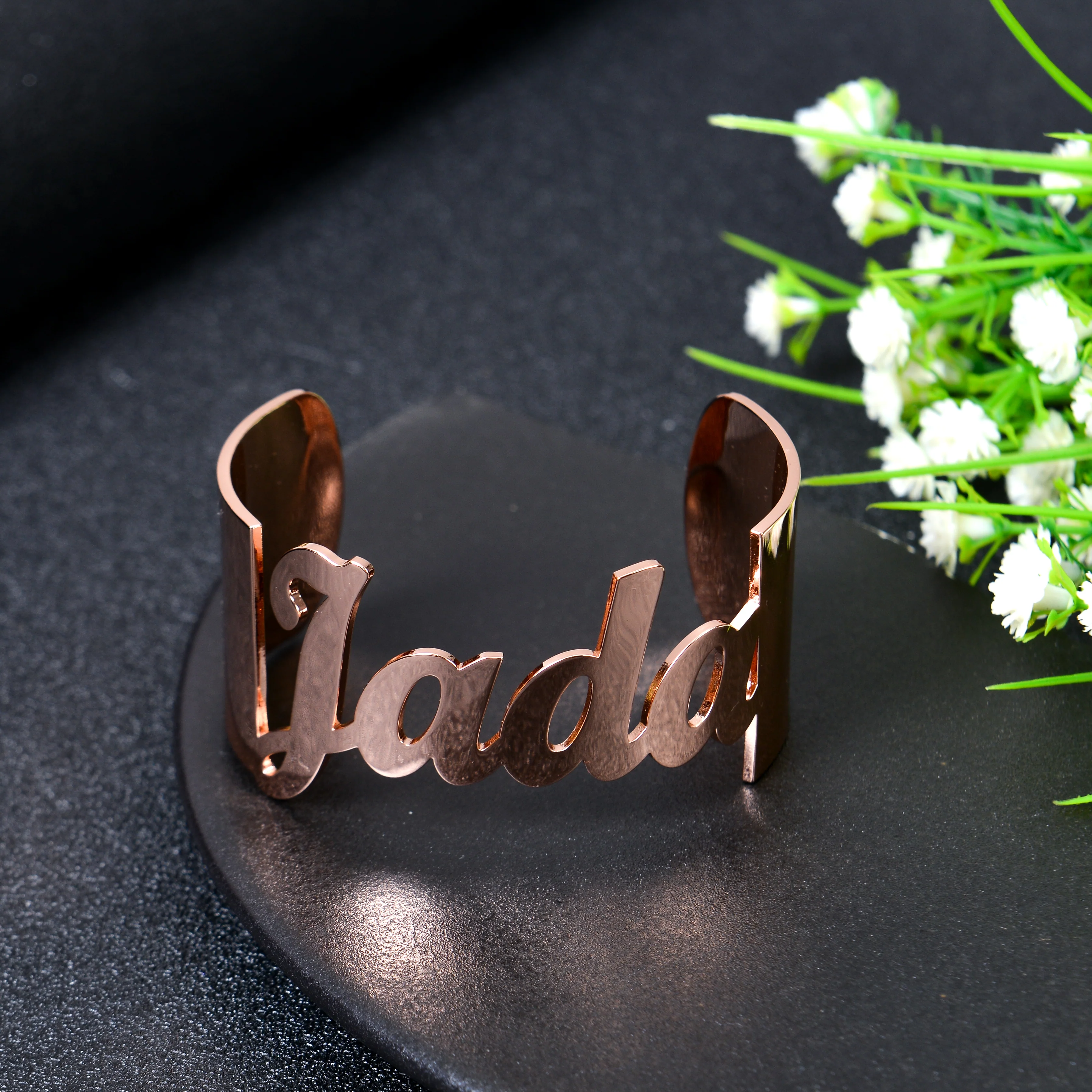 Personalized Name Cuff Adjustable Bracelet - Image 3