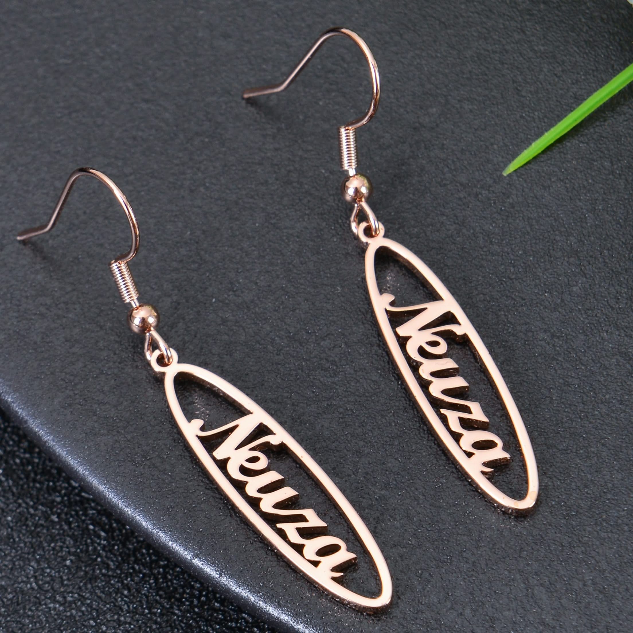 Personalized Name Drop Earrings - Image 2
