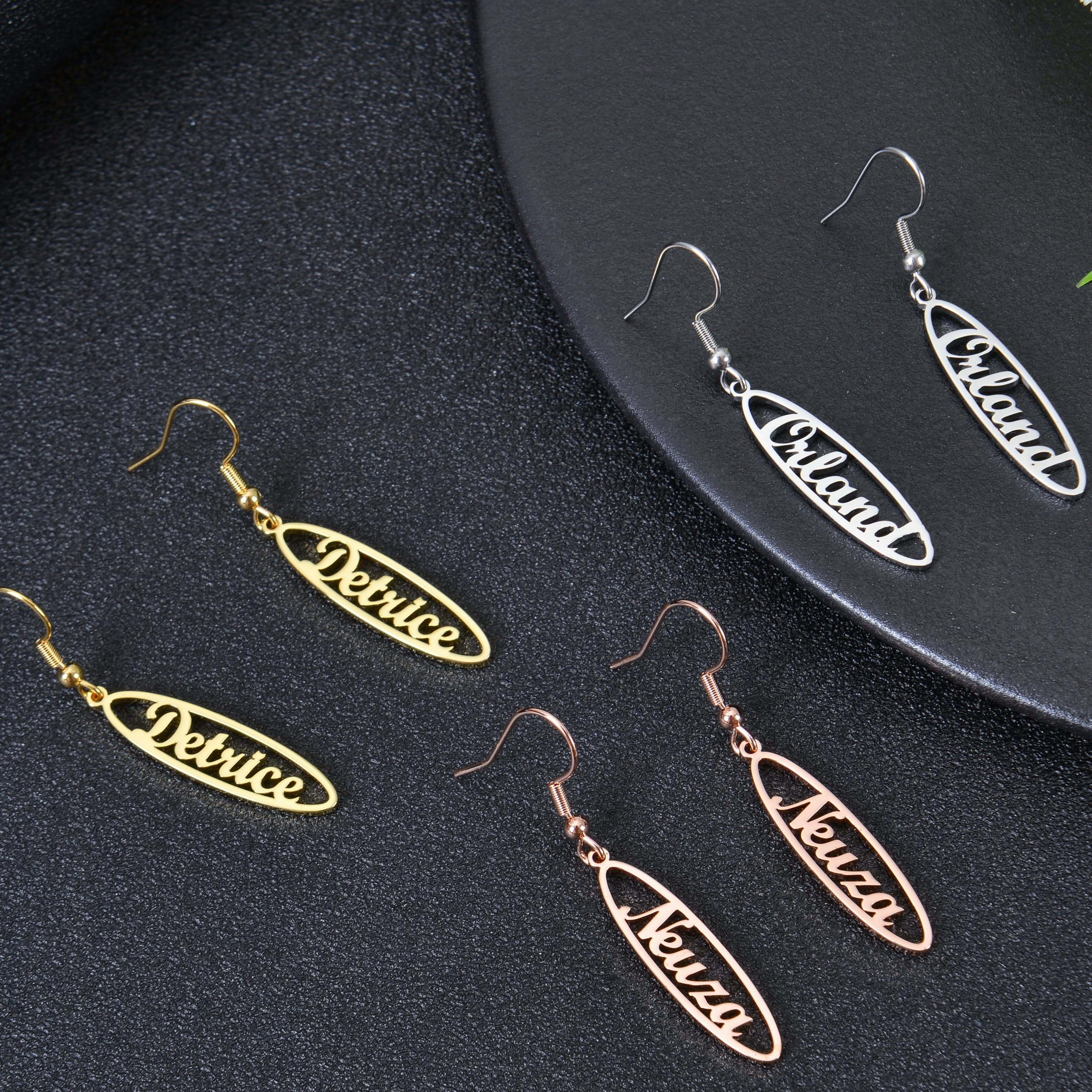 Personalized Name Drop Earrings - Image 5