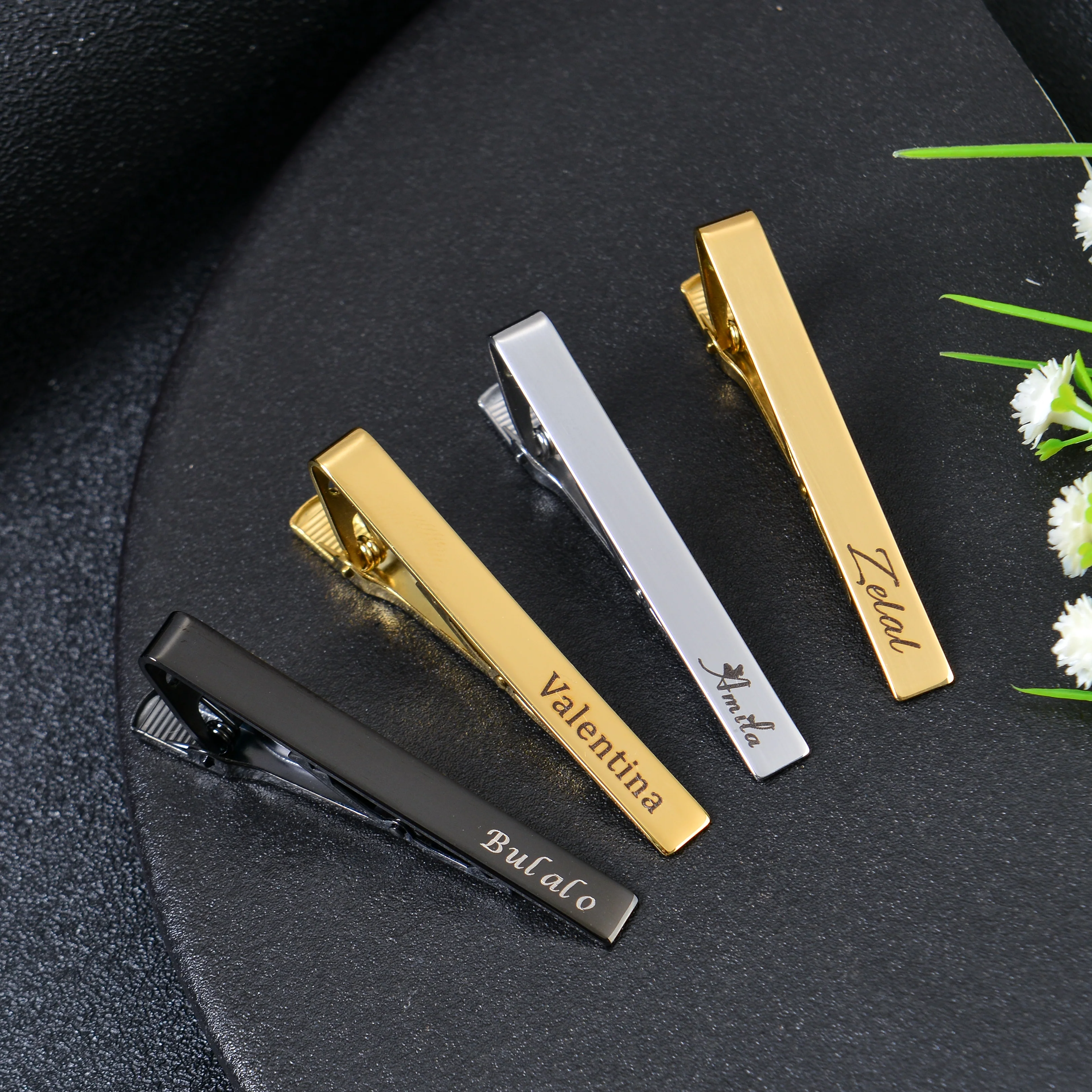 Personalized Name Engraved Tie Clip - Image 6