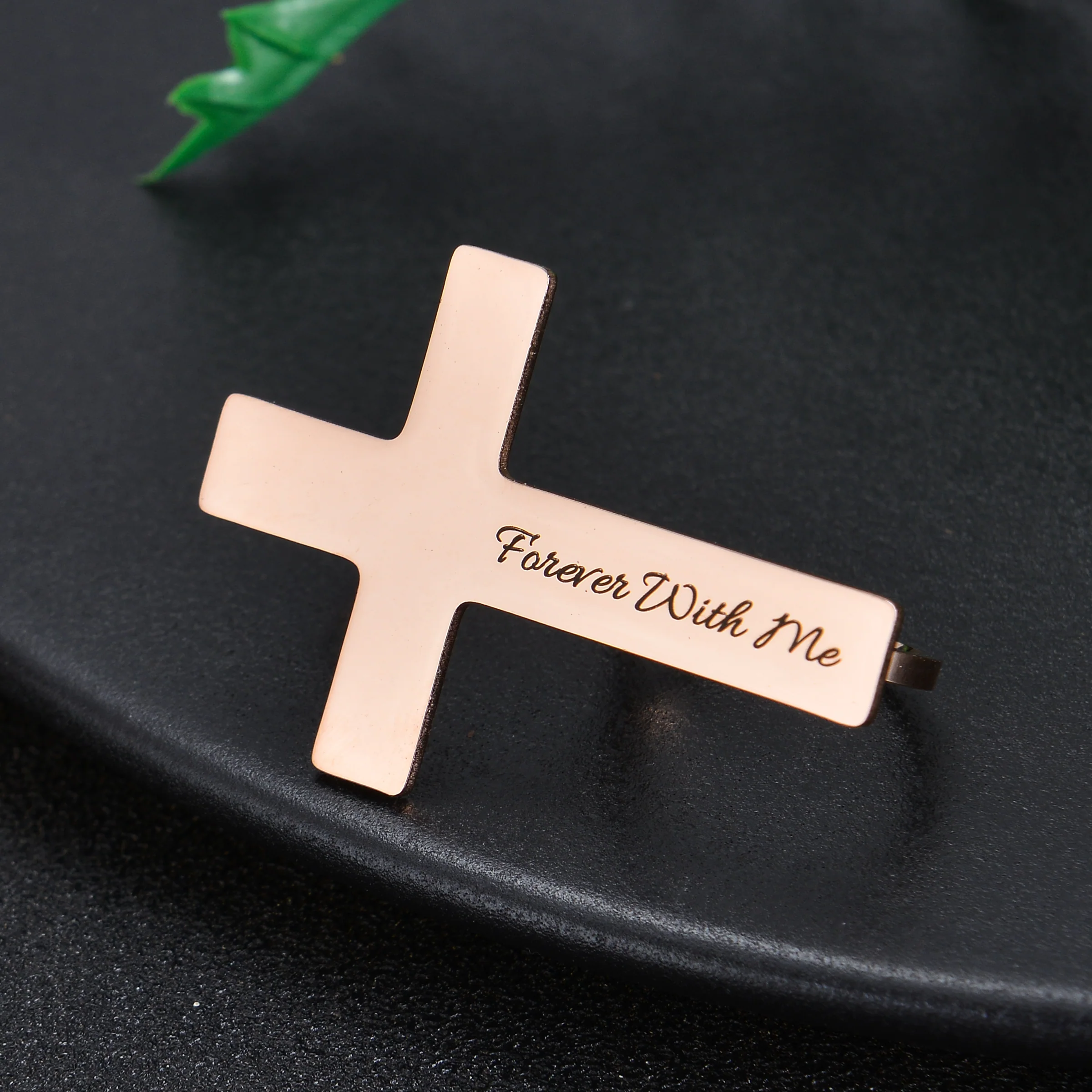 Personalized Name Two Finger Cross Ring - Image 4