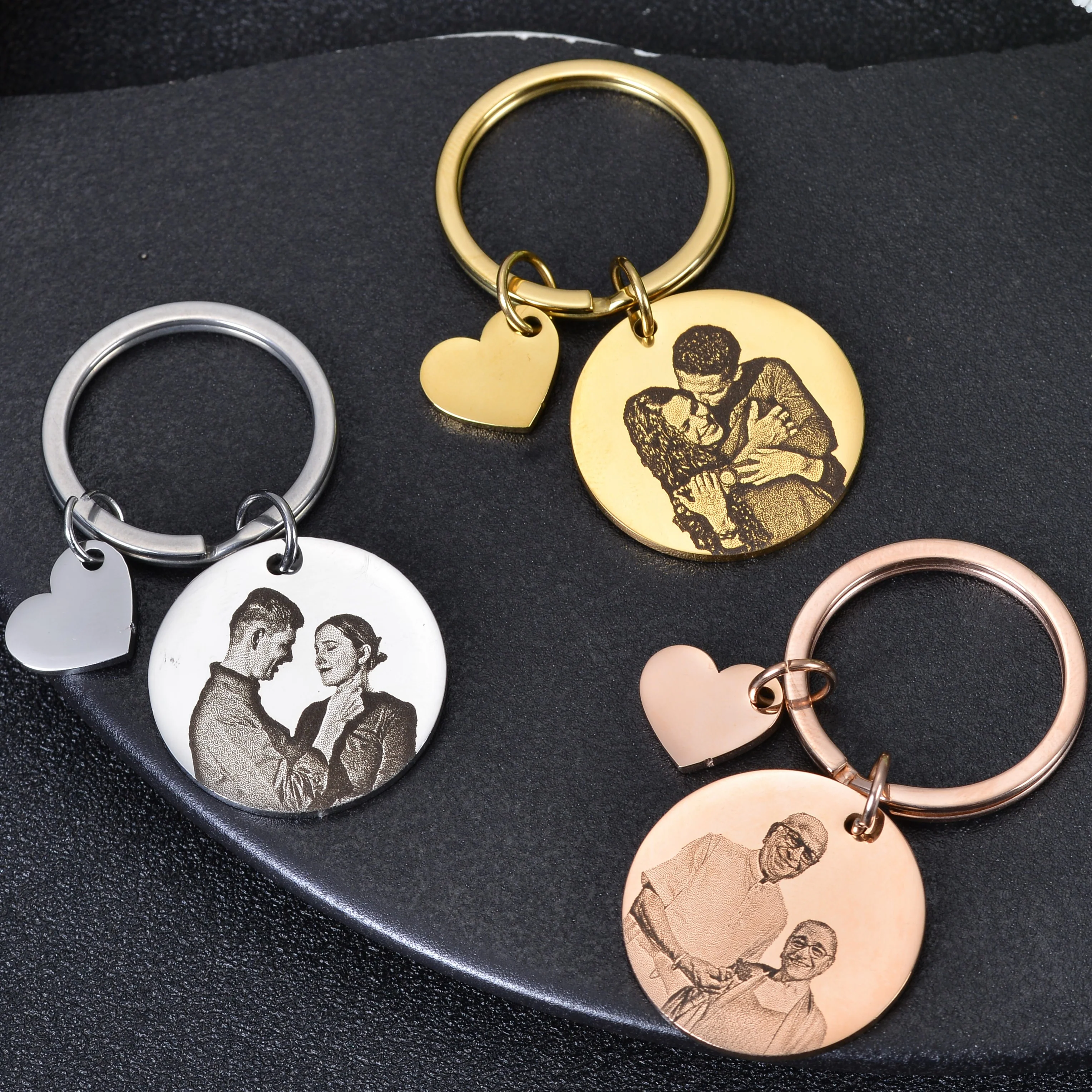 Personalized Photo Engraved Anniversary Calendar Keychain with Short Text - Image 7