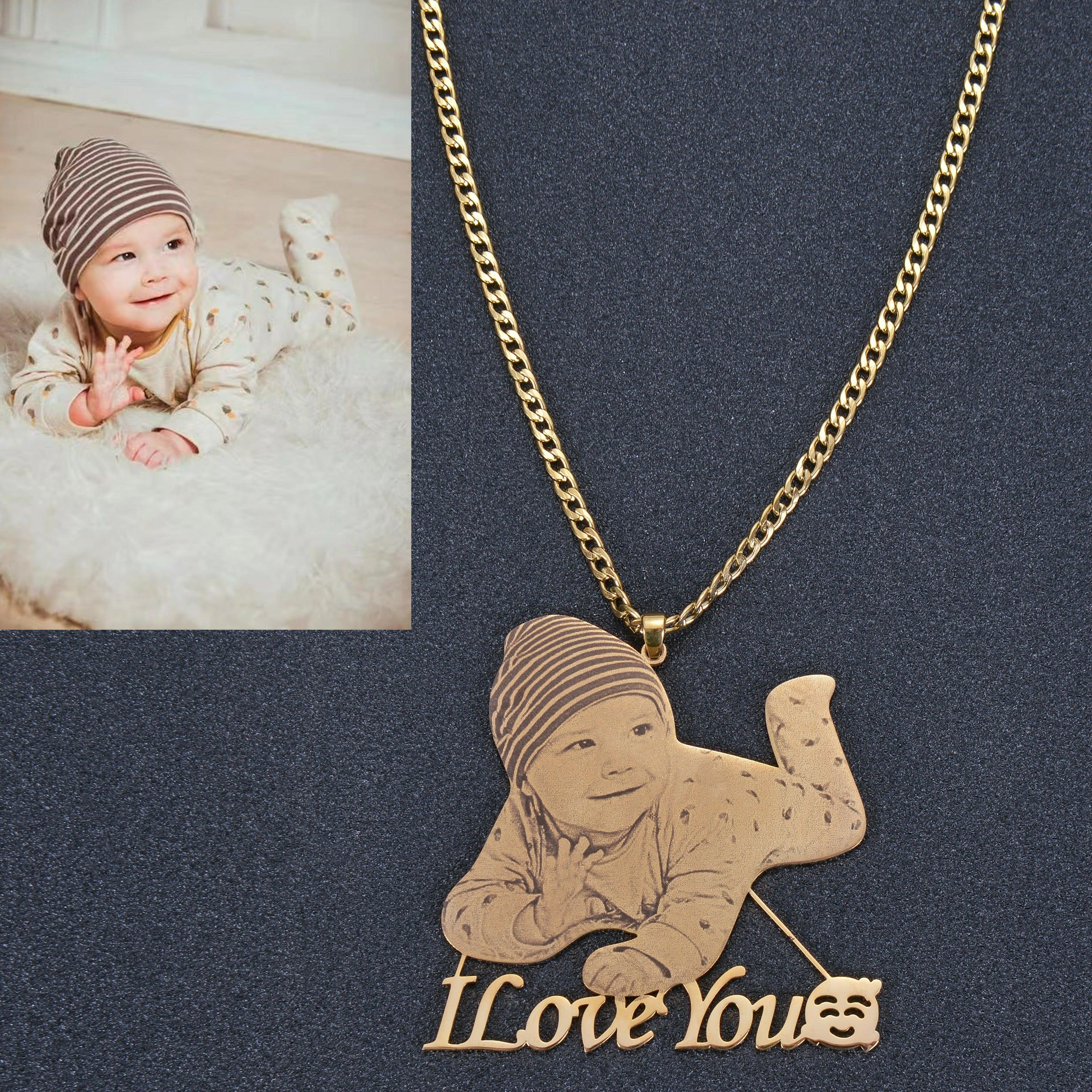 Custom Photo Engraved Pendant Necklace - Image 20