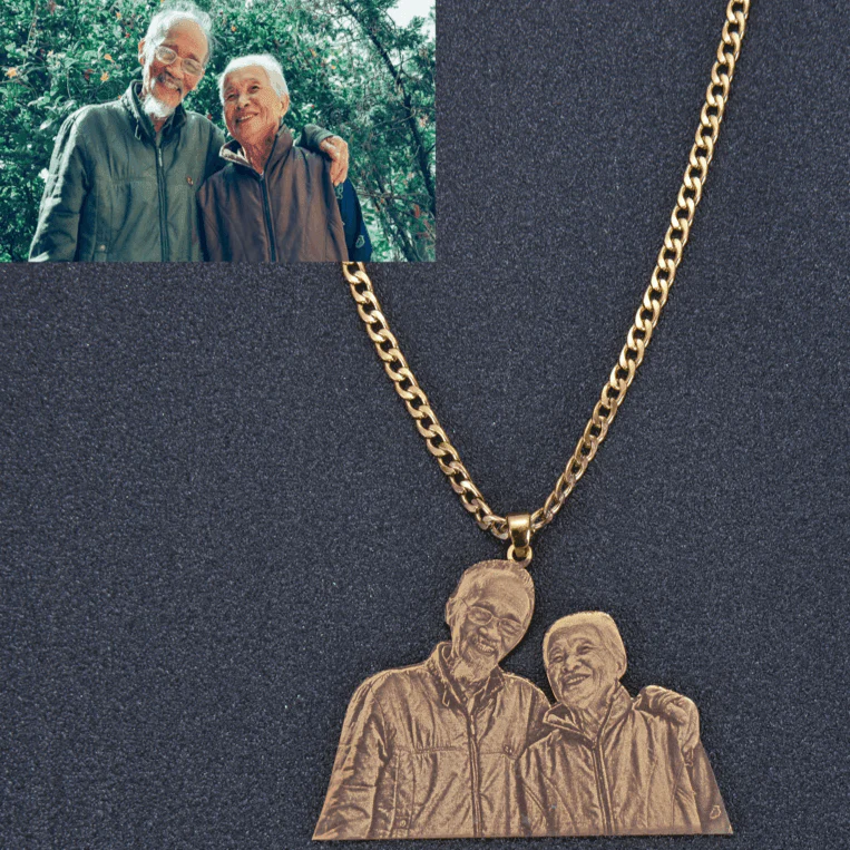 Custom Photo Engraved Pendant Necklace - Image 29