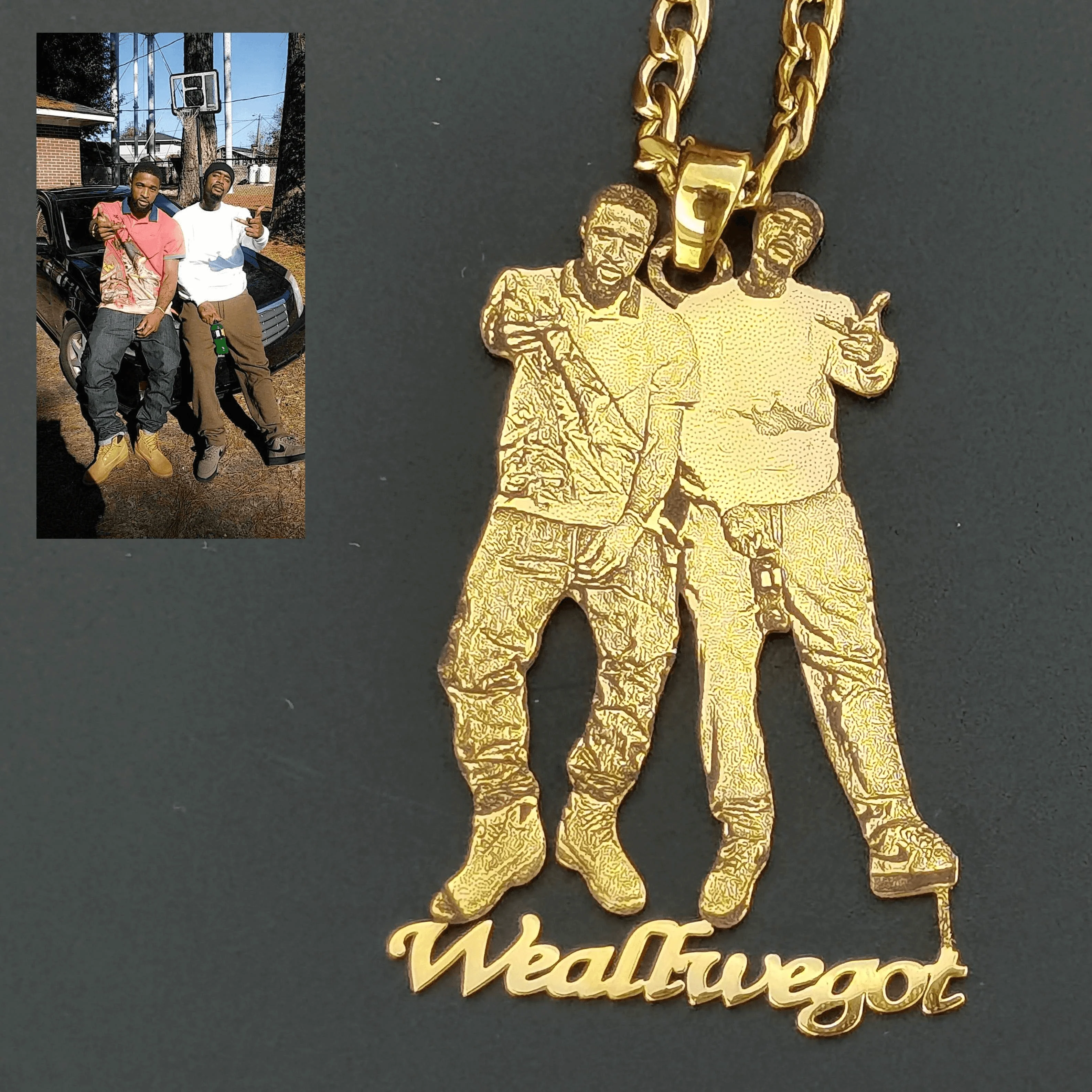 Custom Photo Engraved Pendant Necklace - Image 32
