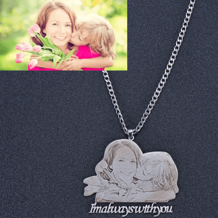 Custom Photo Engraved Pendant Necklace - Image 37