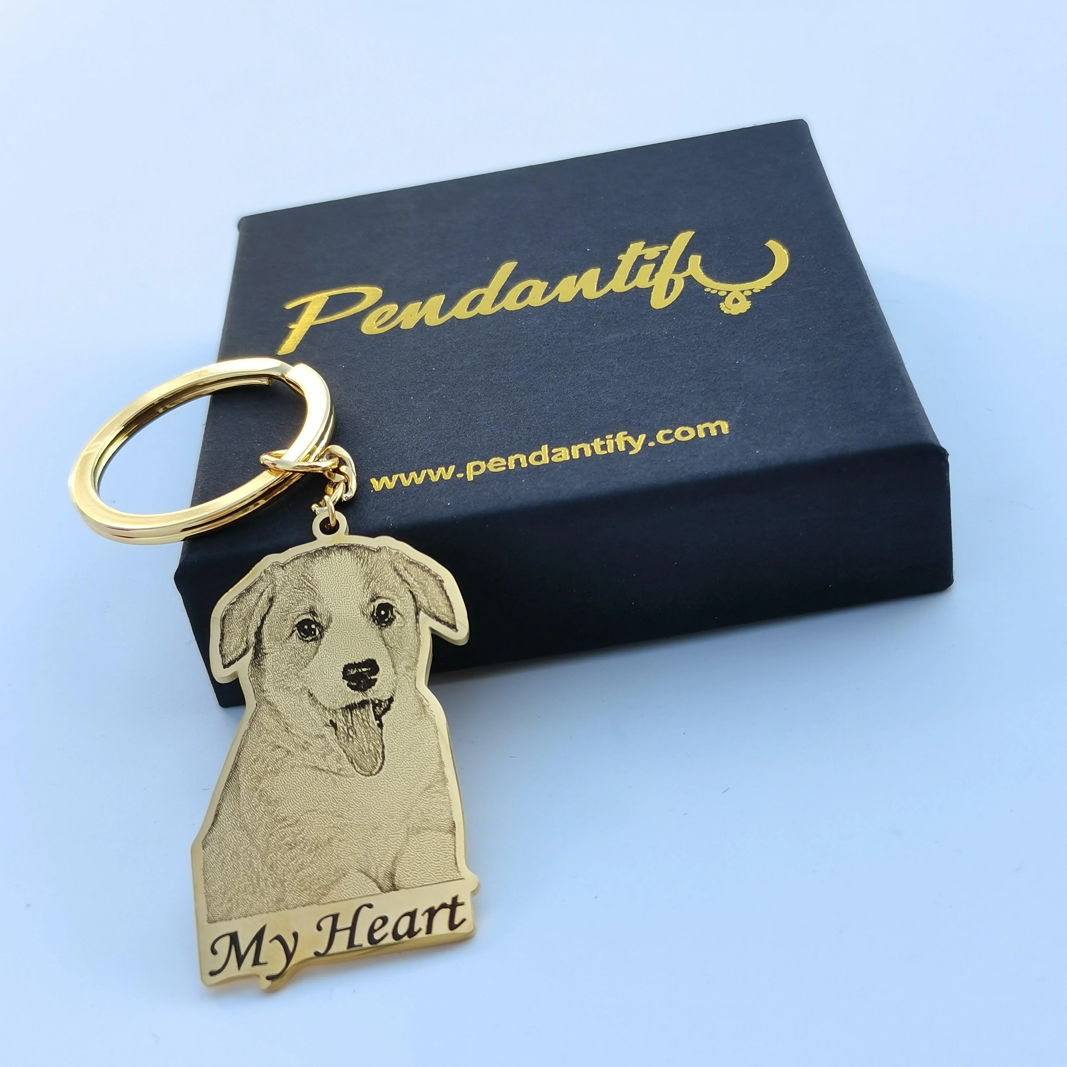 Custom Photo Engraved Pet Keychain - Image 6