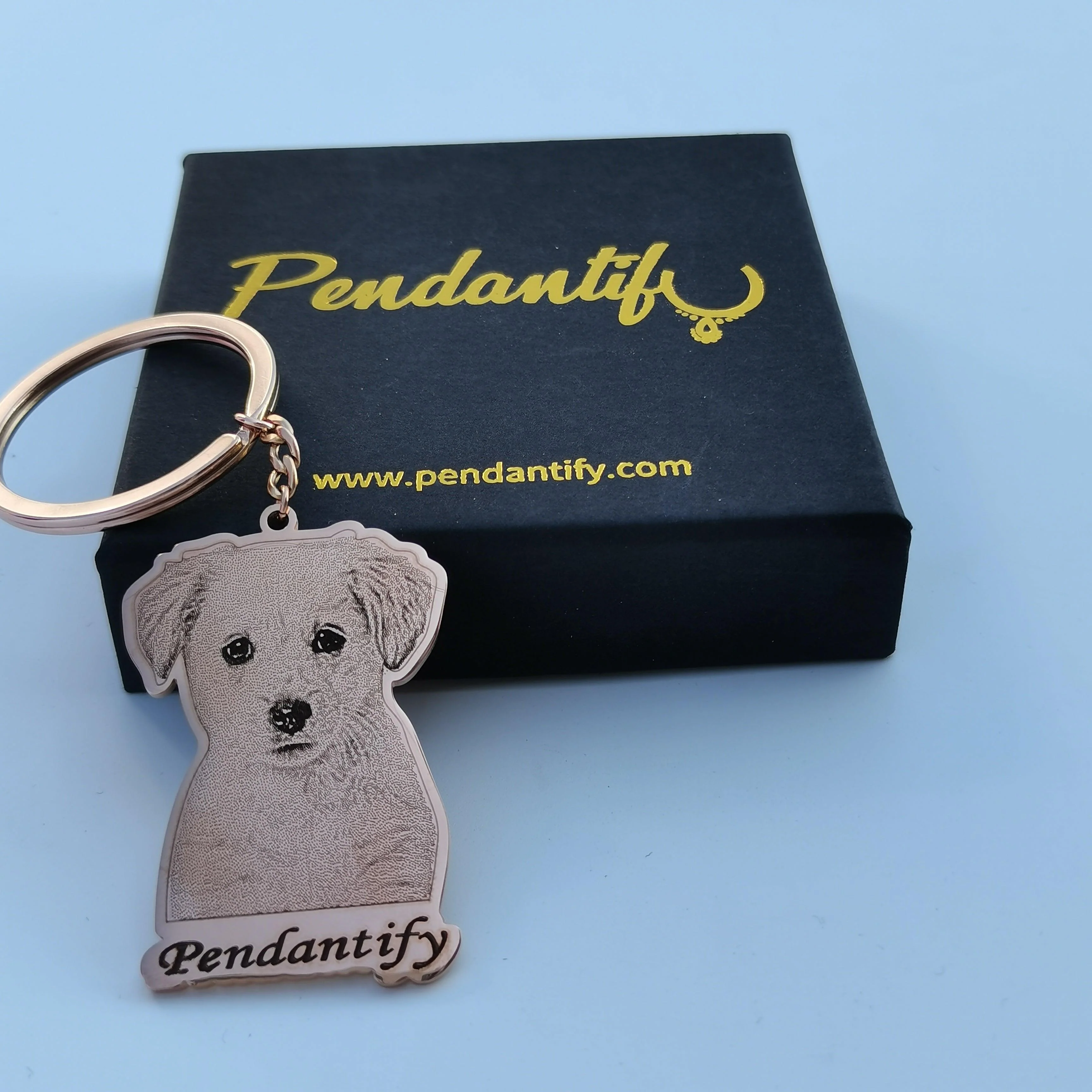 Custom Photo Engraved Pet Keychain - Image 8