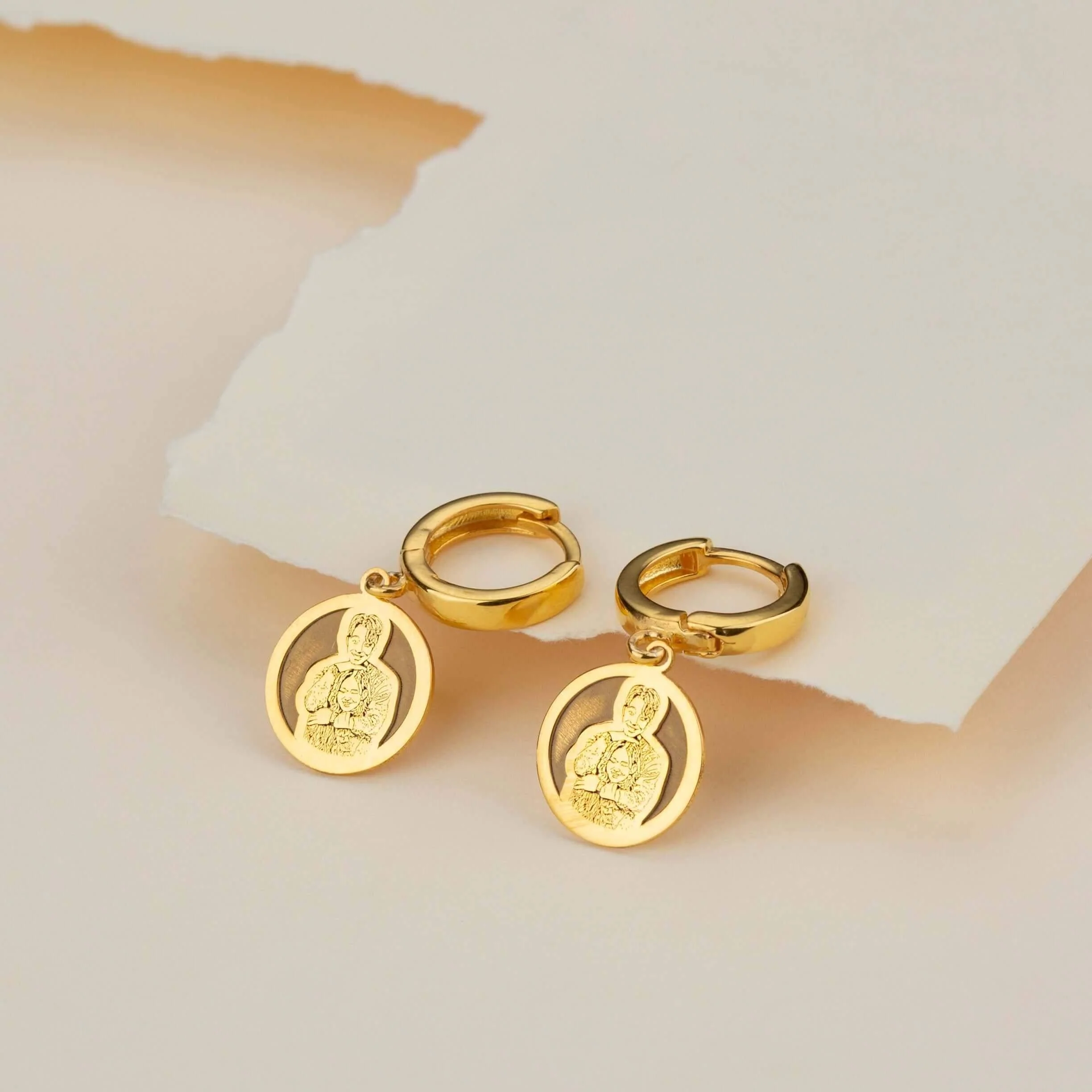 Photo Engraved Dangle Earrings - Image 5