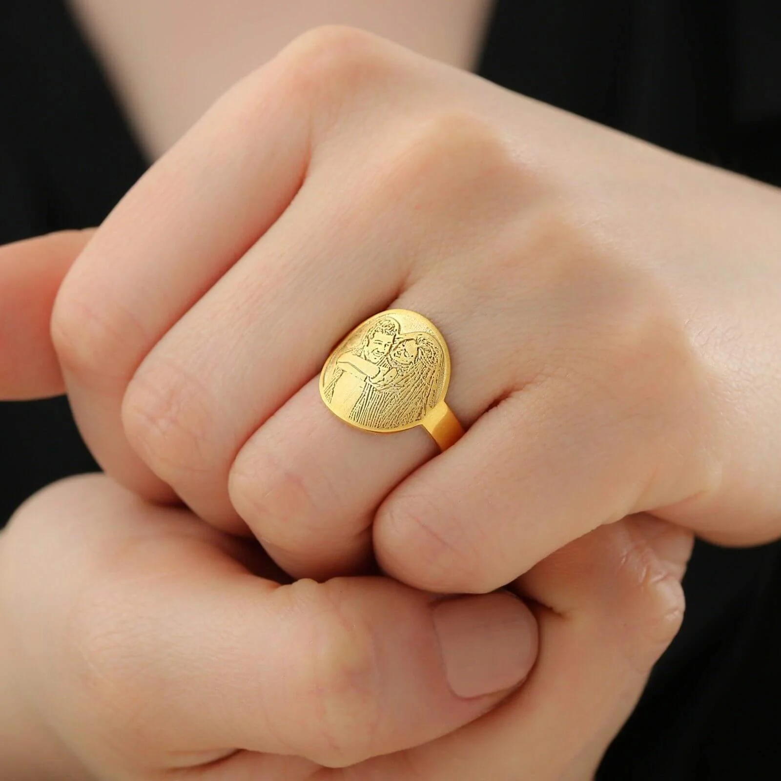 Photo Ring in 14K Gold & 925 Sterling Silver - Image 3