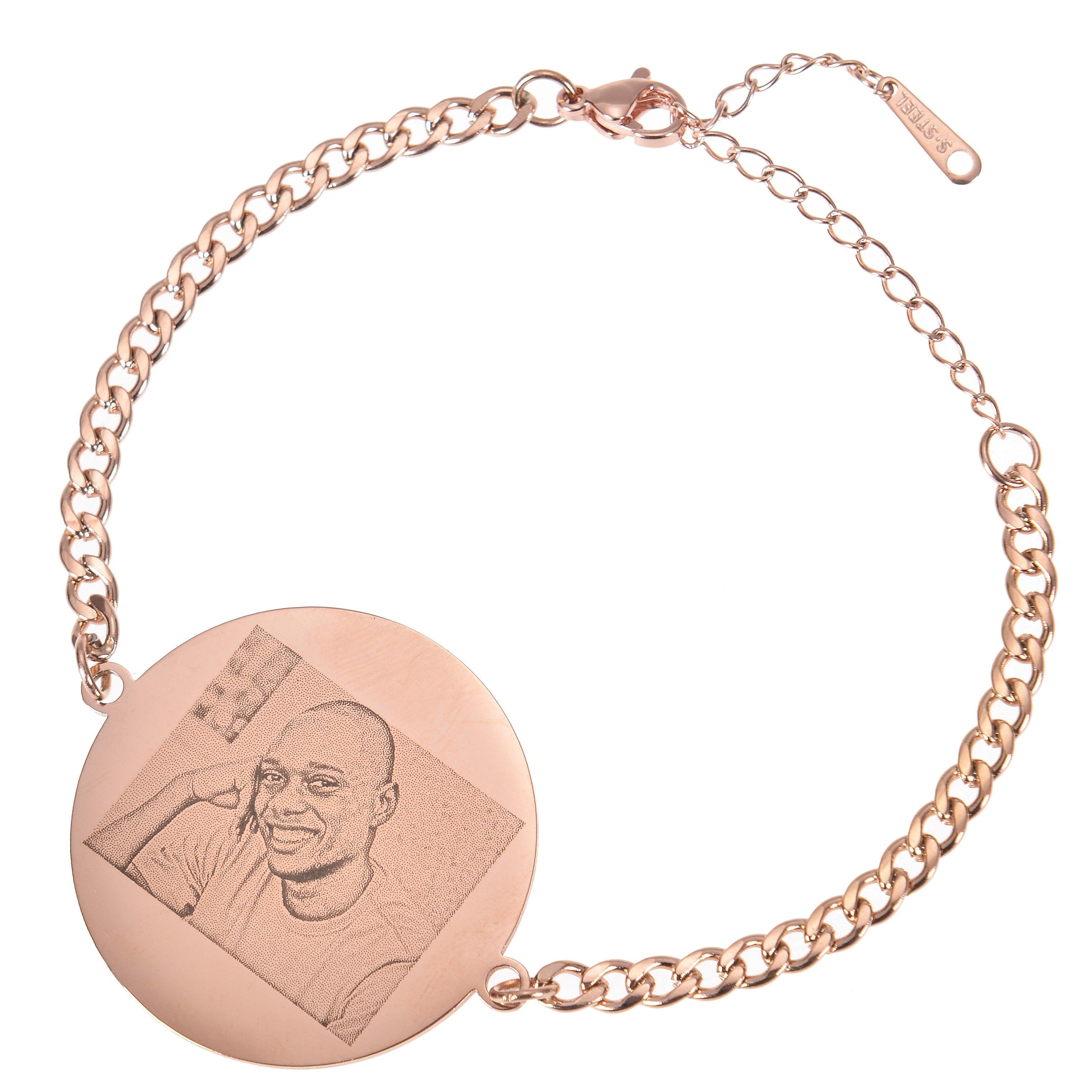 Unisex Photo Bracelets Circle Chain Link - Image 5
