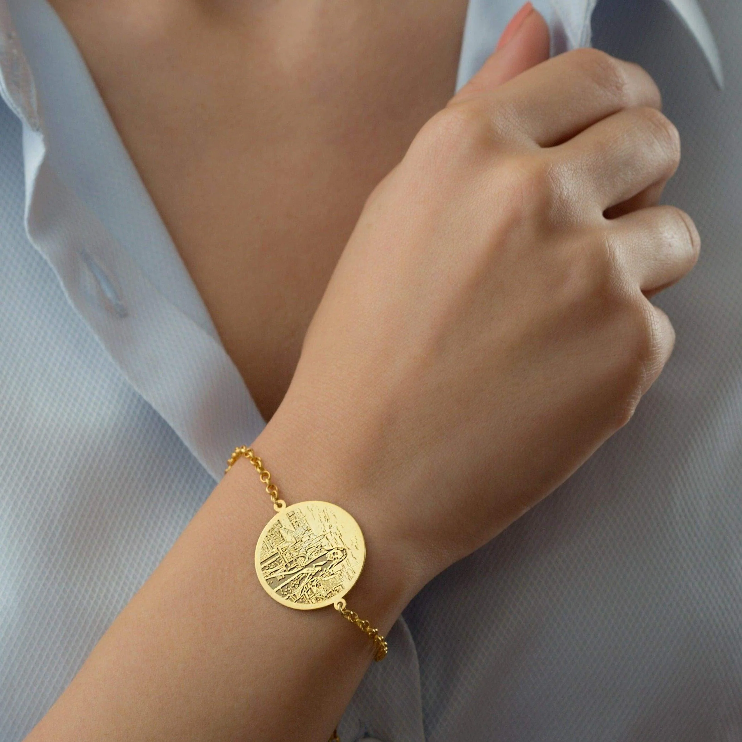 Unisex Photo Bracelets Circle Chain Link - Image 6