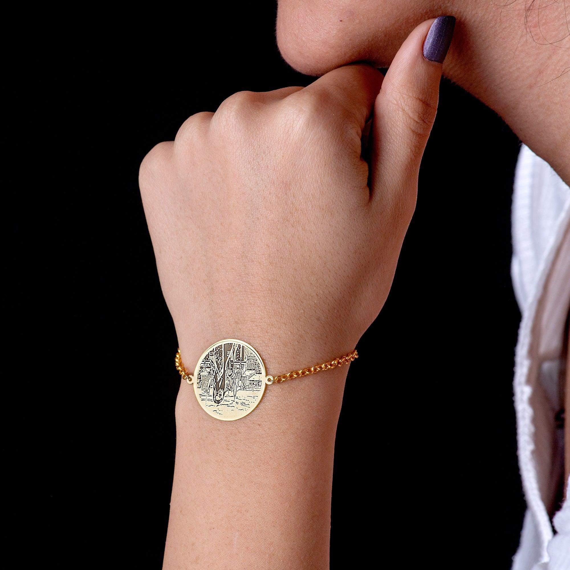 Unisex Photo Bracelets Circle Chain Link - Image 9