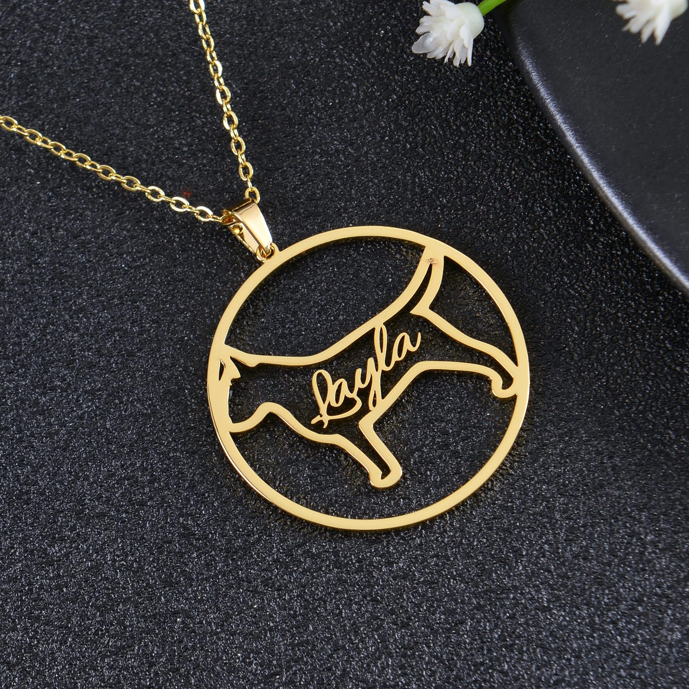 Simple Animal Shaped Necklace with Custom Name - Image 5
