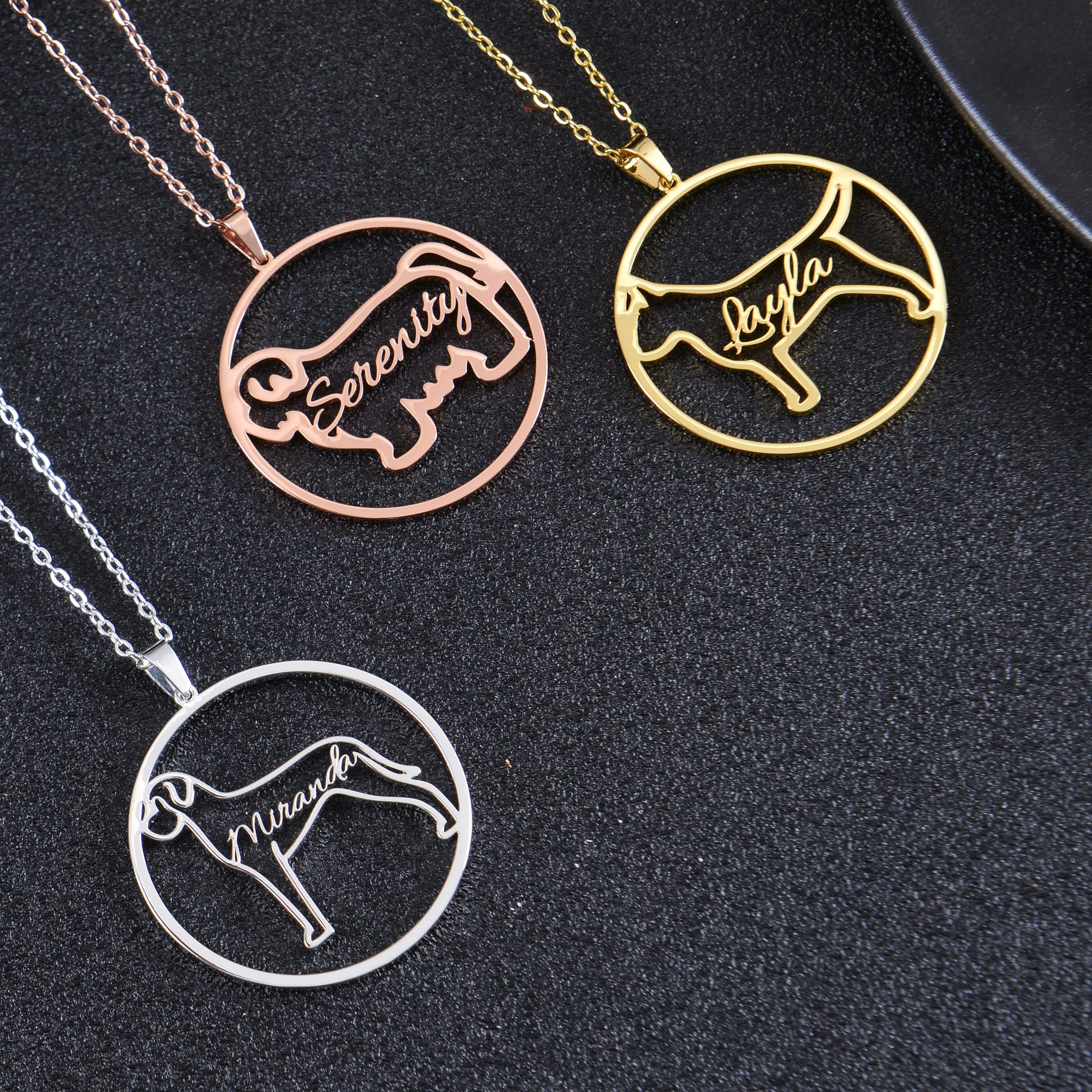 Simple Animal Shaped Necklace with Custom Name - Image 6