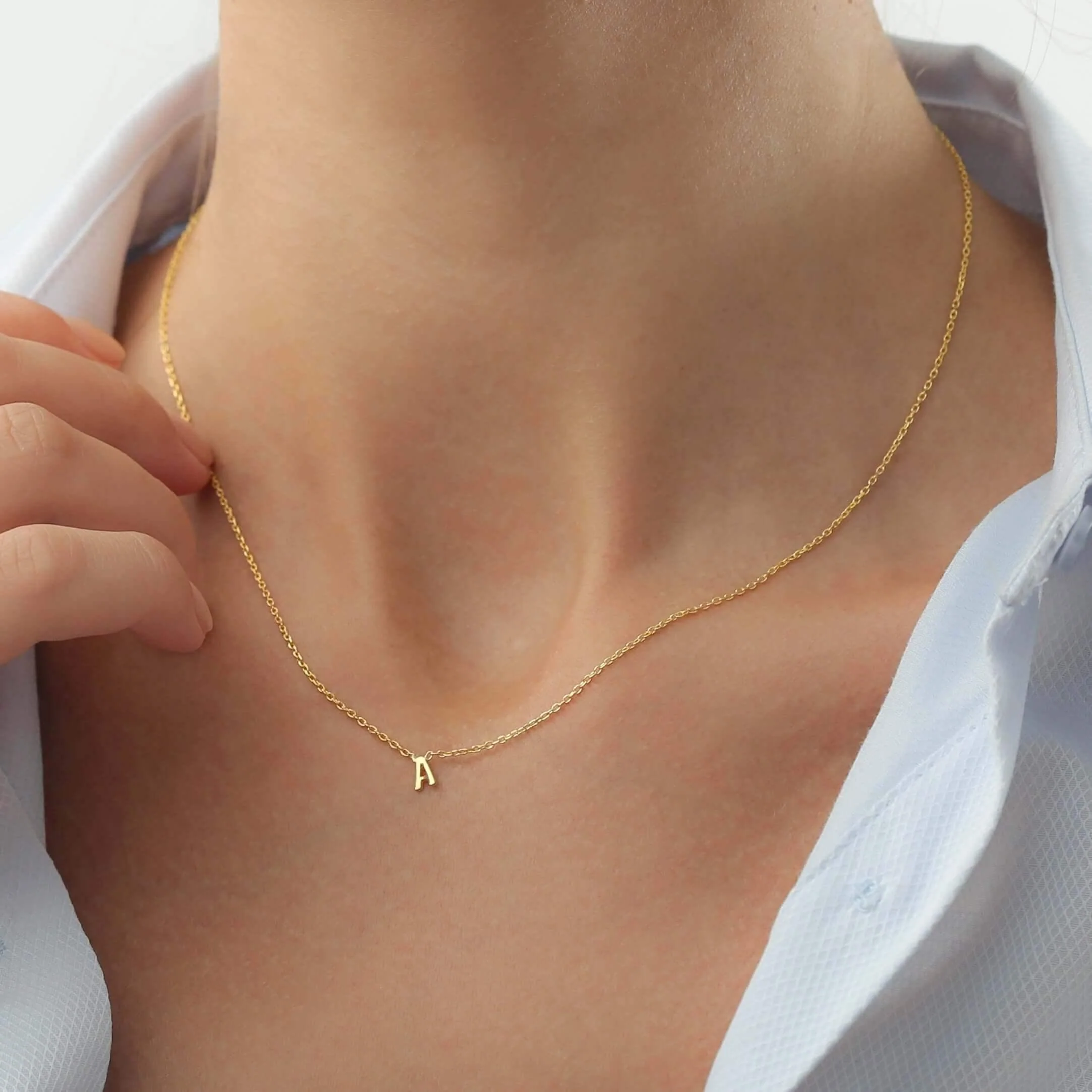 Small Initial Necklace - Image 5