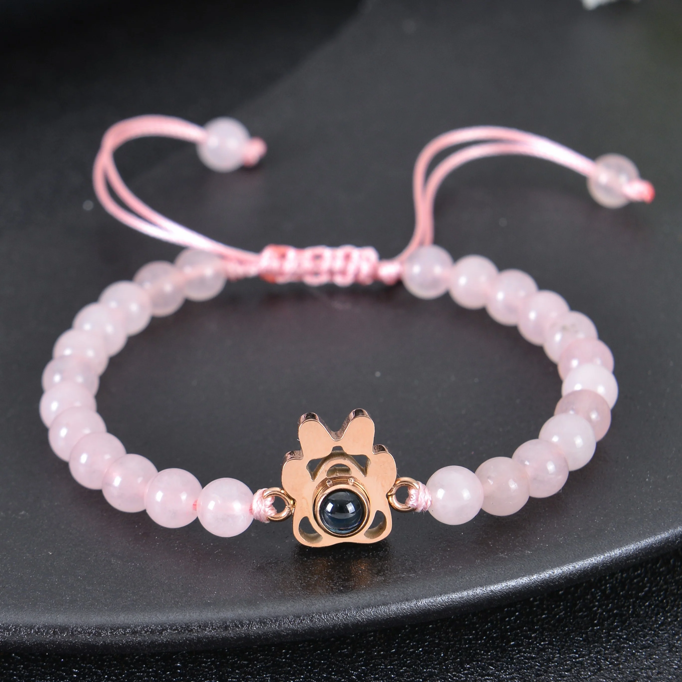 Unisex Paw Photo Projection Bead Bracelets - Image 4