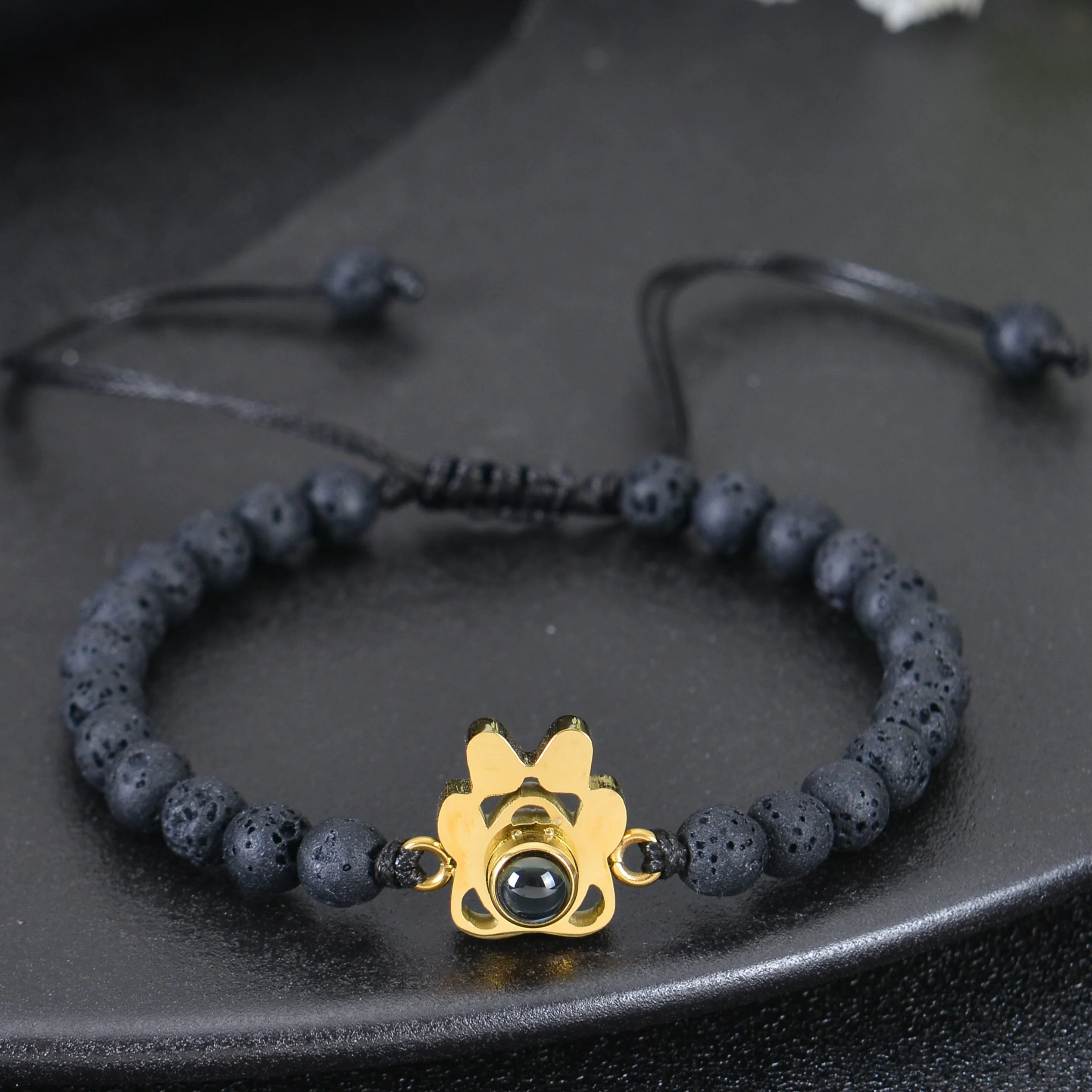Unisex Paw Photo Projection Bead Bracelets - Image 5