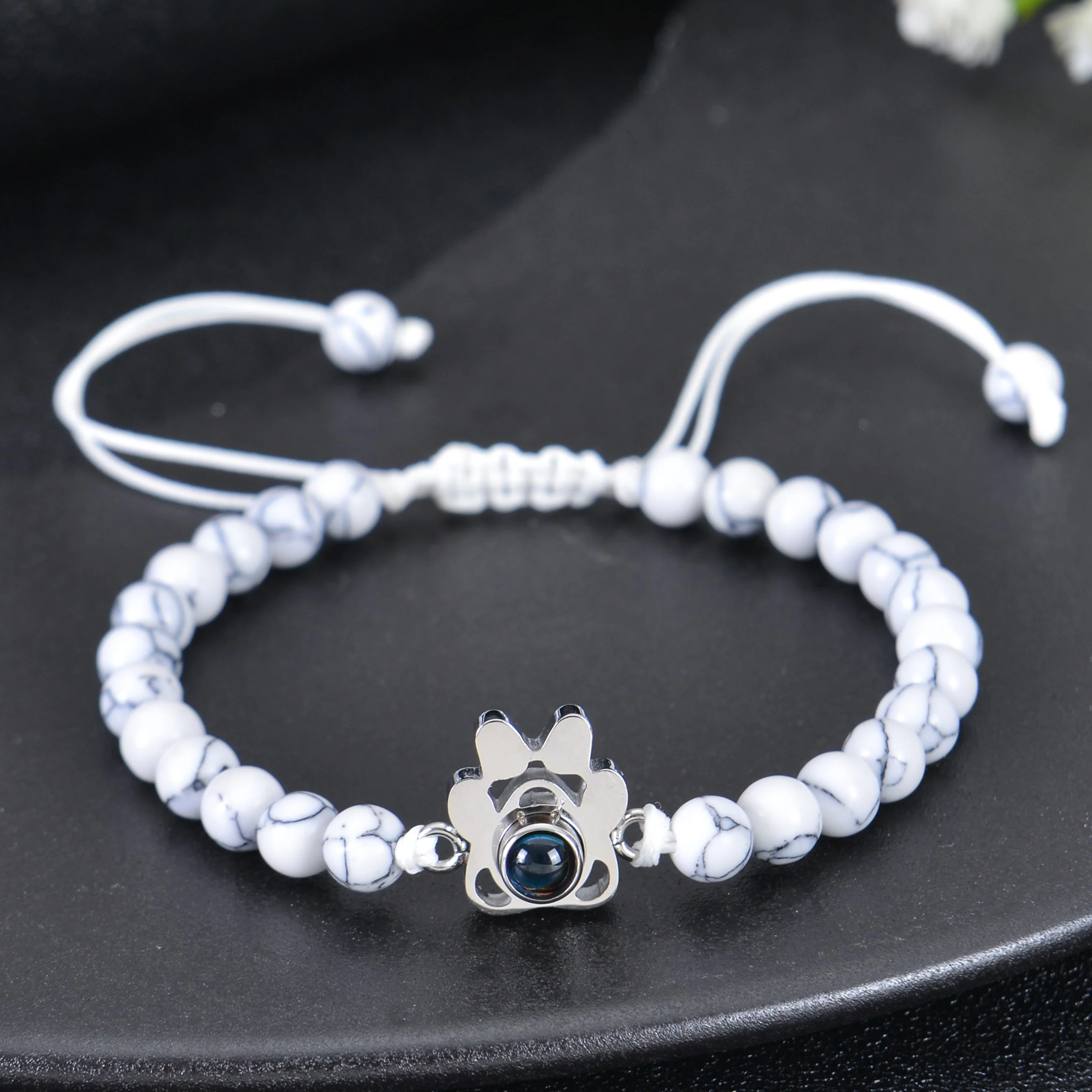 Unisex Paw Photo Projection Bead Bracelets - Image 6